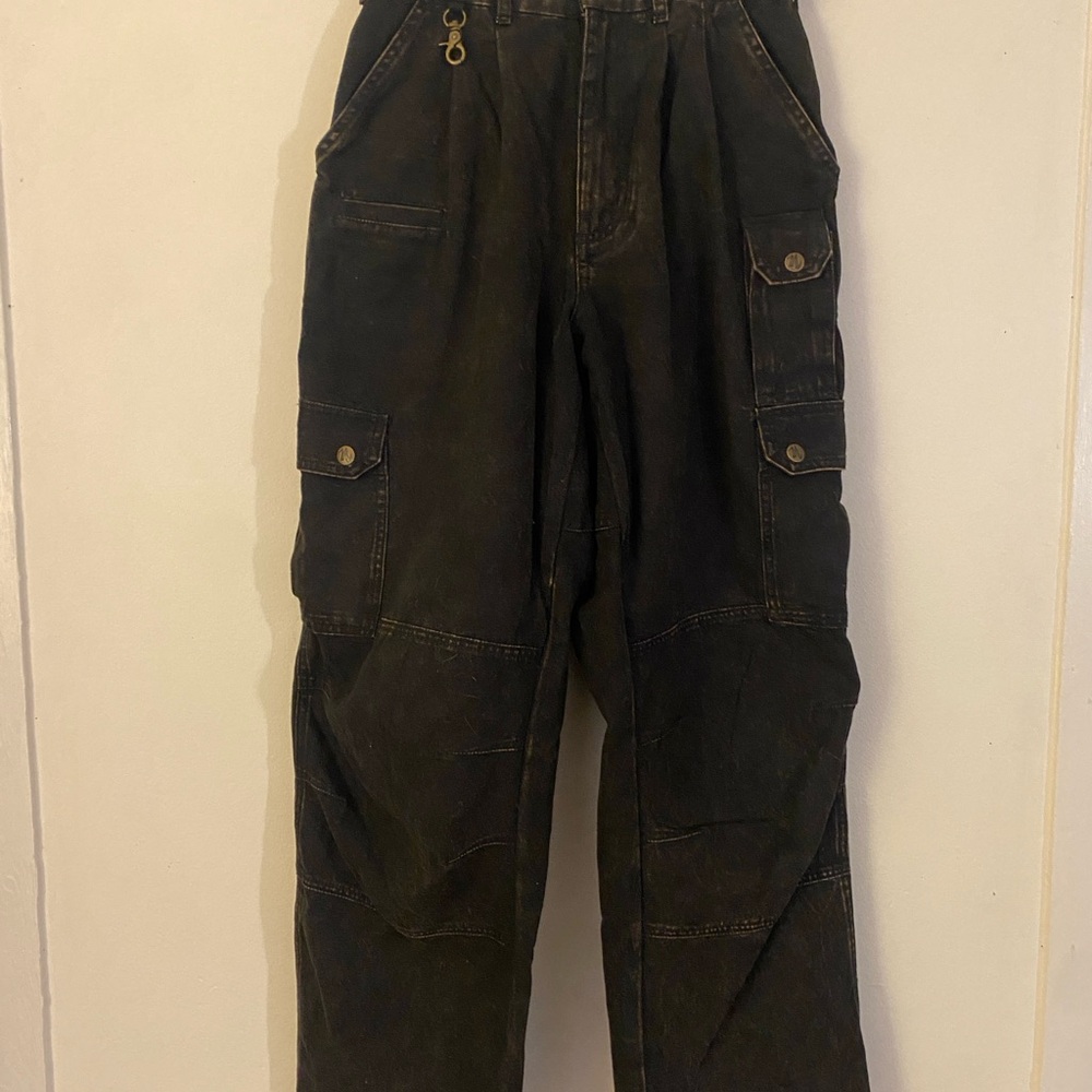 Men's Nabee Black Wash Cargo Pants